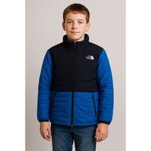 The North Face Boys XL Reversible Jacket | Blue & Navy | Fleece Lined | Youth 18